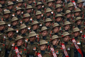 Soldiers march during the Republic Day parade in New Delhi, India January 26, 2017. REUTERS/Adnan Abidi