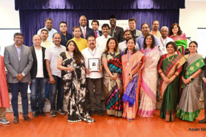 Organizers and attendees at the GSA Global Eye Magazine and the Indian American Business Coalition (IABC) USA hosted event of  the Birth Centenary of the legendary Nandamuri Taraka Rama Rao, NTR. June 4, 2023, in Hillside, Ill. PHOTO: courtesy organizers