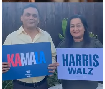 Members of the Indian American community who support Kamala Harris for President, urging voters to go to the polls and vote for her. PHOTO: Screenshot from the video