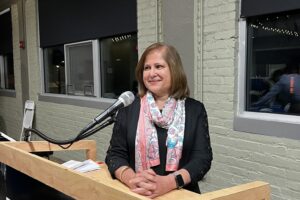 Virginia State Senator Ghazala Hashmi speaking at an Sep. 30 meeting hosted by the VA Interfaith Center for Public Policy. PHOTO: X @SenatorHashmi posted Oct. 1.