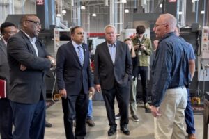 Rep. Krishnamoorthi at roundtable on worklforce development. PHOTO: Krishnamoorthi.house.gov