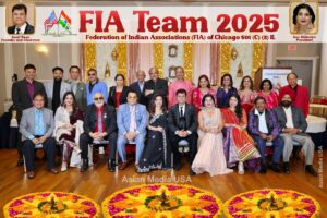 FIA’s new Board of Executive VP, VPs with Founder Chairman Sunil Shah, current President Pratibha Jairath and President Elect Anu Malhotra. ALL PHOTOS: FIA Chicago