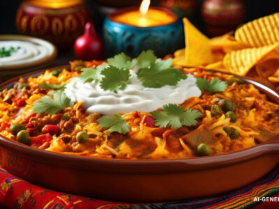 Kavita's Tex-Mex Casserole. PHOTO: (c)Hindu American Foundation, 2024 via Adobe Firefly