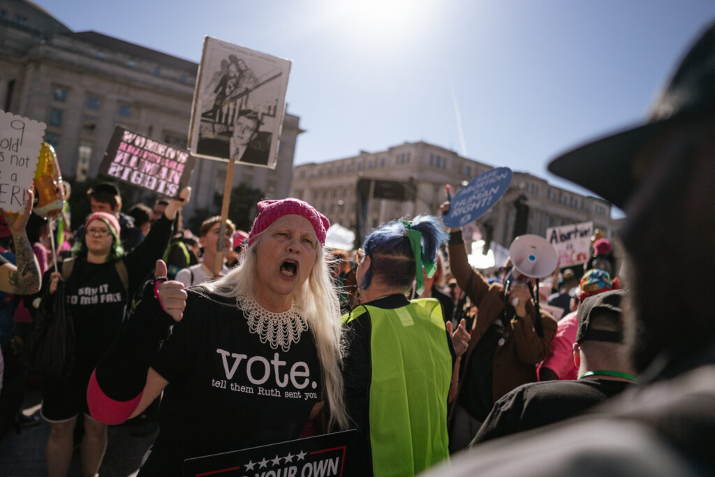 Women’s March draws thousands to D.C. to support Harris, abortion